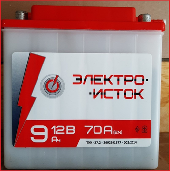 Мото акумулятор Электроисток 6мтс 9 З 12V 9Ah