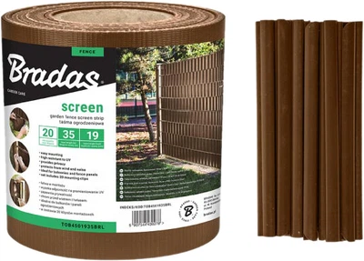 Стрічка для паркану Bradas 450 г/м² 19x3500 см Коричнева (TOB4501935BRL)