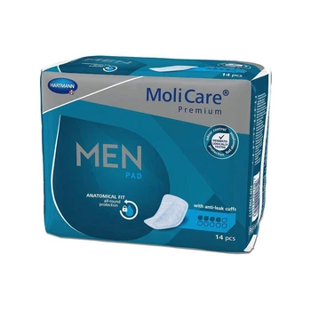 Прокладки урологические для мужчин V-образной формы MoliCare® Premium MEN PAD 4 капли 14шт/уп