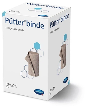 Прочный эластичный компрессионный бинт короткой растяжимости Putter binde/Пюттер биндэ 10см х 5м 1шт