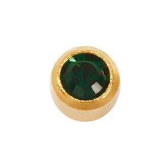 Серьги для ушей Studex R205 завальцованы май-изумруд