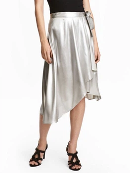 Юбка H&M 0558364 32 Серебристая (KZ2000001254608_KAY2000001254608)