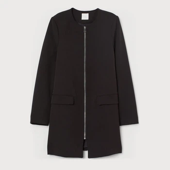 Пальто осіннє жіноче H&M 0781591 32 Чорне (KZ2000001236864_KAY2000001236864)