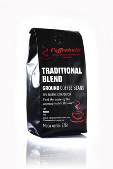 Кофе молотый CoffeeBulk Traditional blend 17/18scr 225г