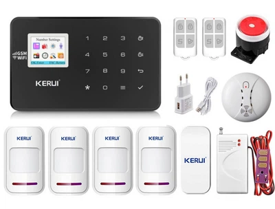 Комплект сигнализации Kerui Wi-Fi W18 Pro для 3-комнатной квартиры черная