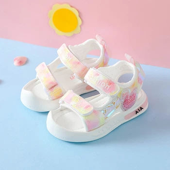 Босоножки детские AIA Fashion светящиеся Розовый 21 16739
