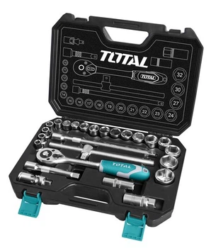 Набір ключів, головок торцевих TOTAL THT121251 1/2" 25 предметів (THT121251)
