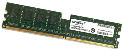 Оперативная память Crucial DDR2 2Gb 800MHz PC2 6400U CL6 (CT25664AA800.C16FMD) Б/У