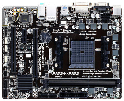 Материнська плата Gigabyte GA-F2A68HM-DS2 (sFM2/FM2+, AMD A68H, PCI-Ex16) OEM Refurbished