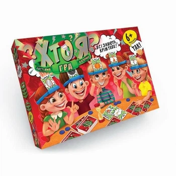 Гра настільна "Хто я?" укр колір різнокольоровий Danko Toys ЦБ-00006534