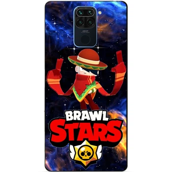 Чехол силиконовый бампер Candy для Xiaomi Redmi Note 9 с Героем Космический Brawl Stars Бравл Старс Эдгар