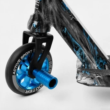 Самокат трюковый Best Scooter Рука HIC-система, Пеги , алюминиевый диск и дека с Принтом , колёса d=110мм, ширина руля - 60 см