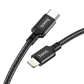 Кабель зарядки HOCO X14 (20W) (1М) для пристроїв Apple Type-C (USB-C) to Lightning для iOS пристроїв iPhone Чорний