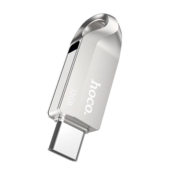 Флеш пам‘ять HOCO UD8 2 в 1 (USB3.0/Type-C) (32Gb) Сталевий