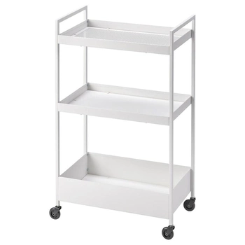 Столик на колесах IKEA NISSAFORS 50,5х30х83 см білий (404.657.33)