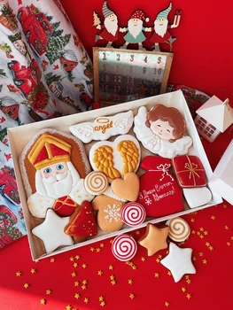 Имбирный пряник Sweets&joys Набор большой Святой Николай красный (20х30 см) 1 шт.