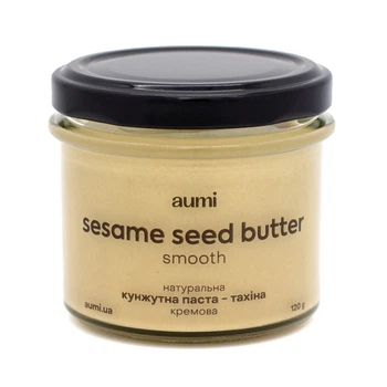 Паста AUMI из семян кунжута, тахини, 120г, банка стекло