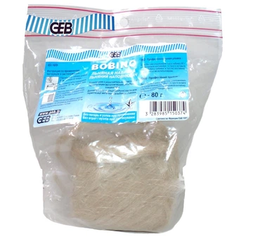 Лен сантехнический (пакля) GEB Pack (80 г.) из чесаного льна (515037)