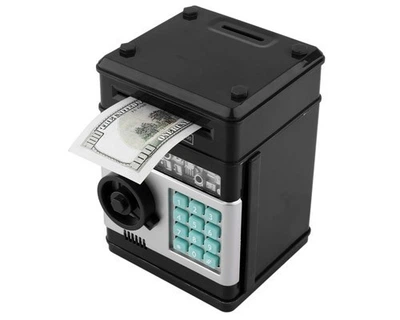 Іграшковий дитячий сейф Number Bank з електронним кодовим замком, дитяча скарбничка black