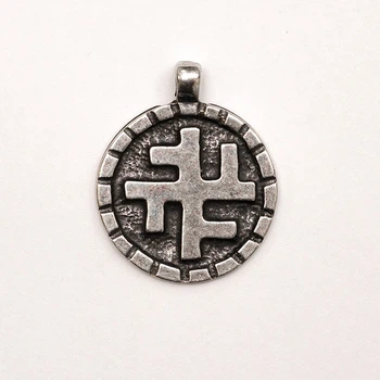 Амулет кулон Небесный крест Semantic Jewelry Серебрение 2.5 x 3.0 x 0.2 см