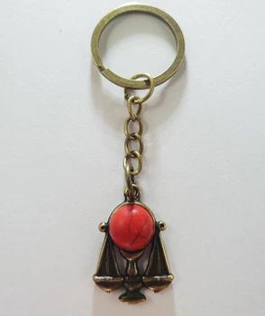 Брелок Зодиак Весы Semantic Jewelry Бронзовое покрытие Коралл 2.8 x 1.9 x 0.2 см