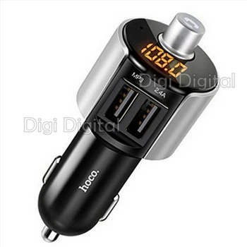 Автомобильный FM модулятор HOCO E19 Bluetooth + зарядное устройство 2xUSB 2,4A трансмиттер для авто Черный