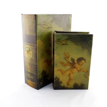 Шкатулка книга декоративная набор из 2х штук Present рисунок Ангел (большая + маленькая)