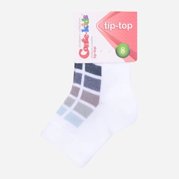 Дитячі шкарпетки бавовняні Conte Kids Tip-Top 5С-11СП-217 8 Білі із сірим (4810226069547)