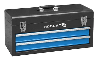 Ящик металлический инструментальный Hoegert, 2 выдвижные секции HT7G074