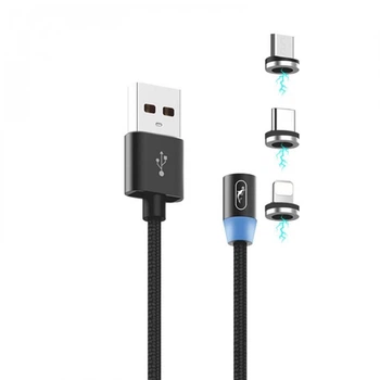 Кабель SkyDolphin S59KIT Magnetic USB-Lightning-microUSB-Type-C M/M 1 м – зарядка и передача данных до 2,4 А(DL_3FB4D2C8D344)