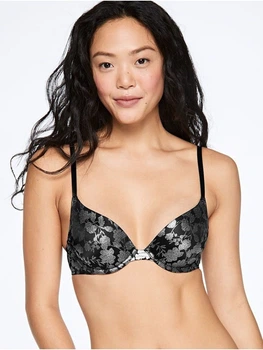 Бюстгальтер Push-up Victoria's Secret 394-746 75В Чорний/Сріблястий