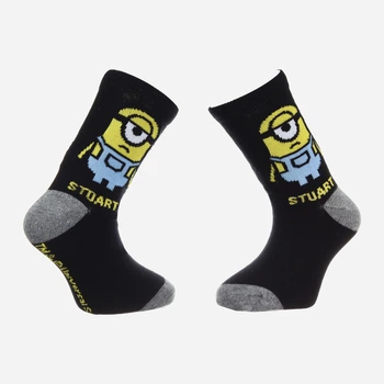 Дитячі шкарпетки бавовняні Disney Minions 35124-1 31-34 Чорні (3349610002590)