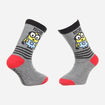 Дитячі шкарпетки бавовняні Disney Minions 35124-4 31-34 Сірі (3349610002682)