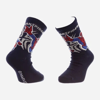 Дитячі шкарпетки бавовняні для хлопчиків Disney Spiderman 83899920-8 31-34 Сині (3349610010502)