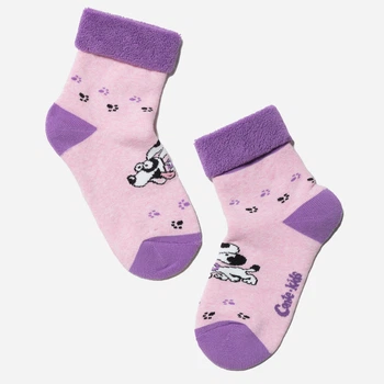 Дитячі шкарпетки махрові для дівчаток Conte Kids Sof-Tiki 6С-19СП-223 16 Світло-рожеві (4810226159118)