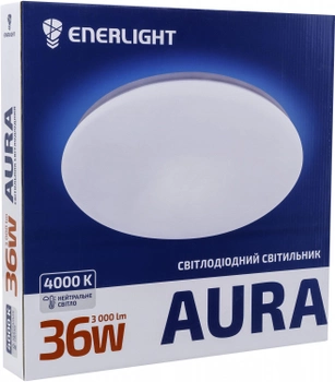 Світильник стельовий світлодіодний Enerlight AURA 36 Вт 4000 К (AURA36SMD80N)