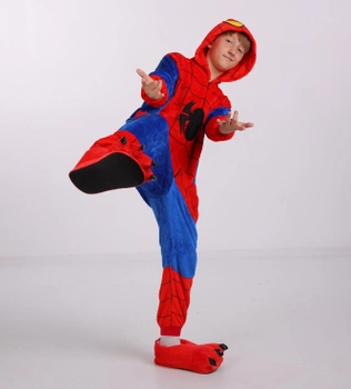 Пижама Кигуруми Слип Для Мальчиков Kigurumi Человек Паук Spider-Man Красно-синий (2018/2)