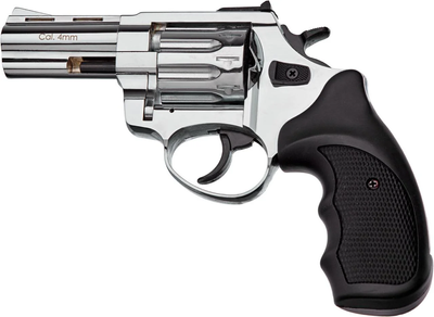 Револьвер флобера STALKER 3" 4 мм Никель. Пластик черный