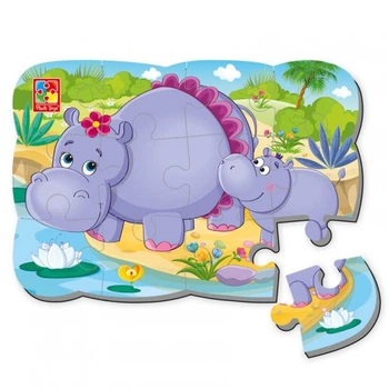Пазлы на магните А5 VLADI TOYS Бегемотики VT3205-57 (4820195052655)