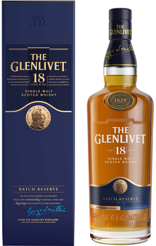 Віскі The Glenlivet 0.7 л 18 років витримки 40% у подарунковій упаковці (080432403105)