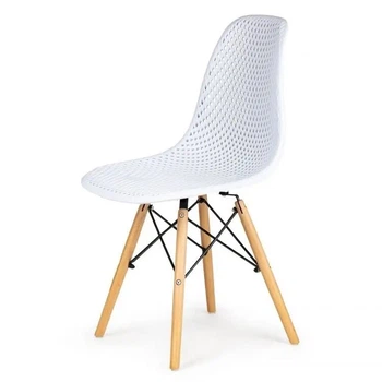Стул для кухни, кафе, бара Сота 450х500х820 мм дерево натуральный/полипропилен белый Микс Мебель