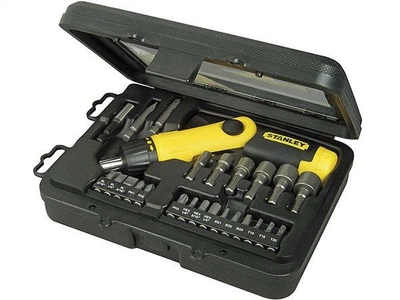 Реверсивная отвертка Stanley "Pistol Grip Ratchet" с битами 25 шт 0-63-022