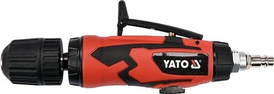 Дрель пневматичная прямая YATO : Ø= 1/4", самозажимной патрон Ø≤10 мм, 6.3 Bar, 113 л/мин (YT-09695)