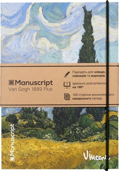 Скетчбук Manuscript V. Gogh 1889 Plus&nbsp;A5 Чистые 160 страниц с открытым переплетом (M - VG1889+)