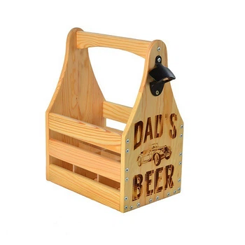Ящик для 6 бутылок пива 0,5 л Happy Like Dad`s Beer 26х18х33 см (D114)