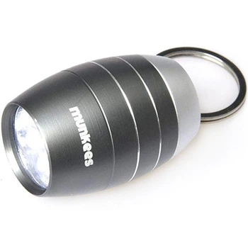 Munkees 1082 брелок-фонарик Cask shape 6-LED light grey