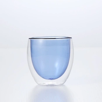 Склянка з подвійним склом Hyatt Glass Синій 250ml.