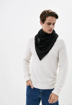 Шарф "Эдинбург" большой трендовый от MyScarf теплый черный мужской