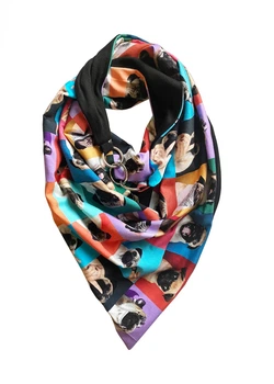 Шарф "Эдинбург" большой трендовый от MyScarf теплый и с принтом мопсиков