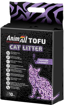Наповнювач для котячого туалету AnimAll ТОФУ Лаванда 4.66 кг / 10 літрів (4820224500898)